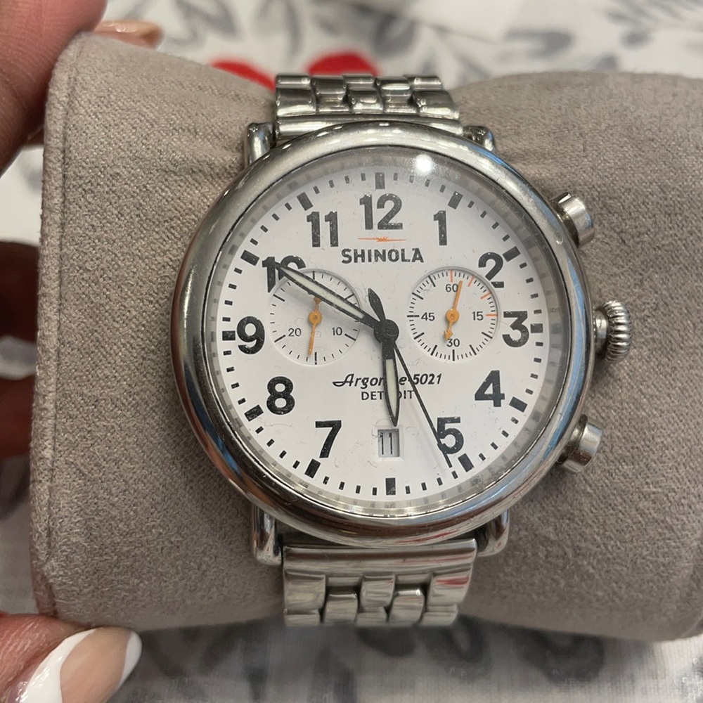 Shinola stainless steel watch